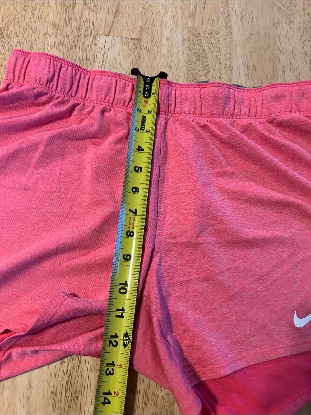 Nike Women's Coral-Pink Athletic Shorts with Swoosh - Picture 4 of 7
